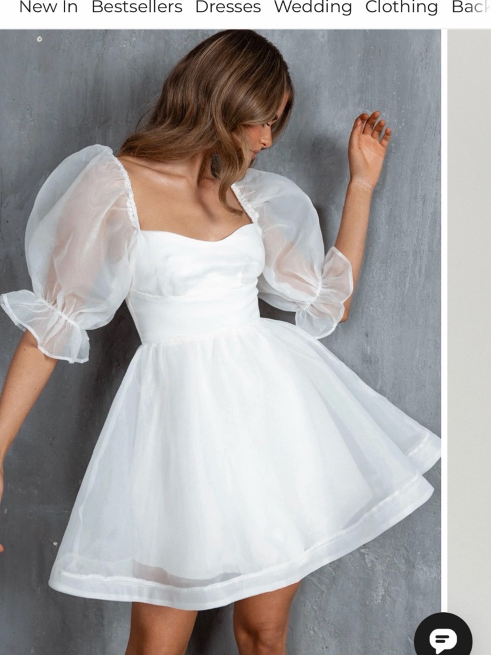 I've Got Sunshine Puff Sleeve Mini Dress White